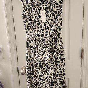 Ralph Lauren Ruched Sleeveless Shift Dress Size 4 NWT